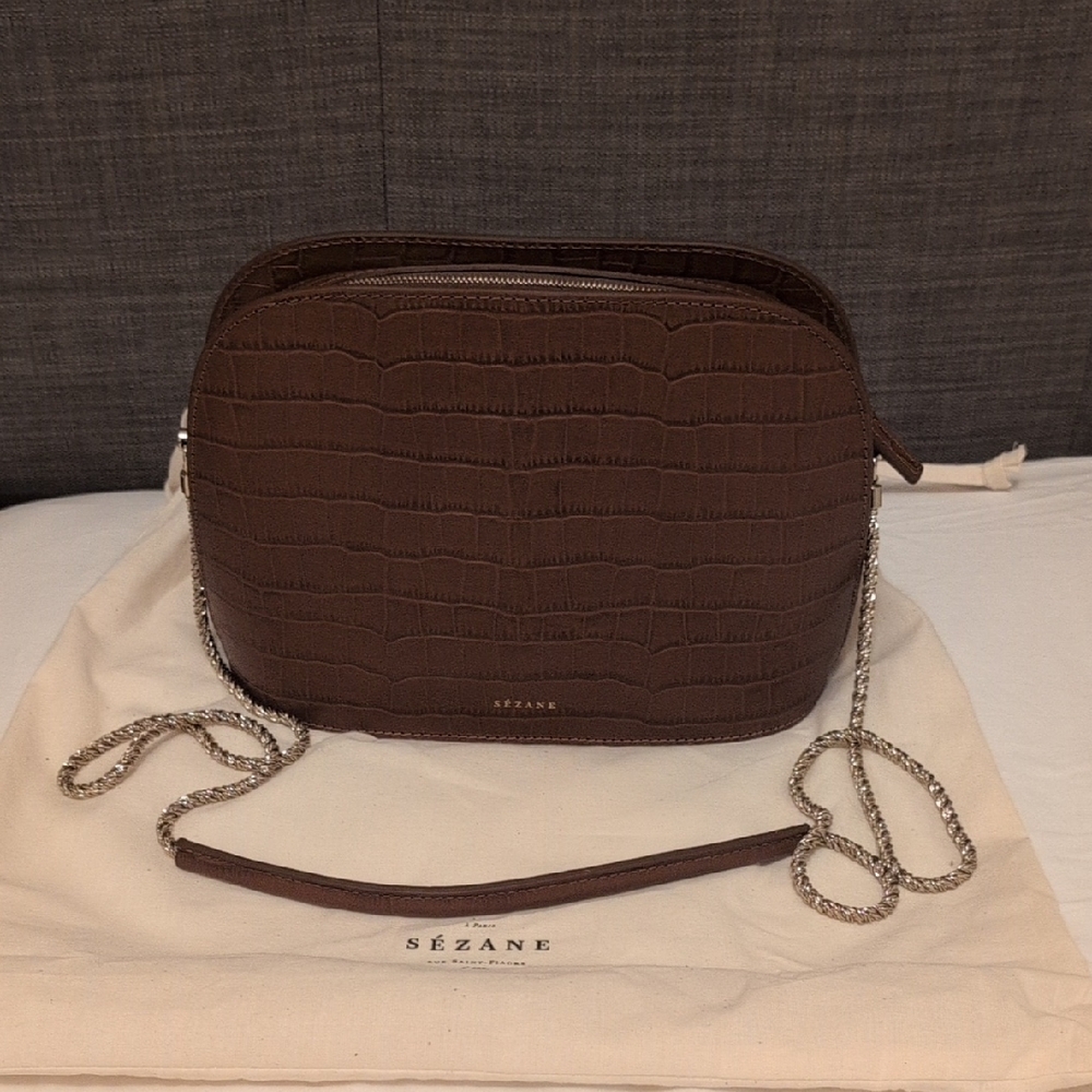 NWT Sezane Croco Victor Bag